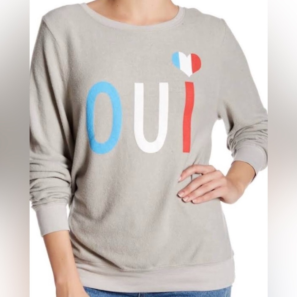 Wildfox Oui sweatshirt - label is cut out